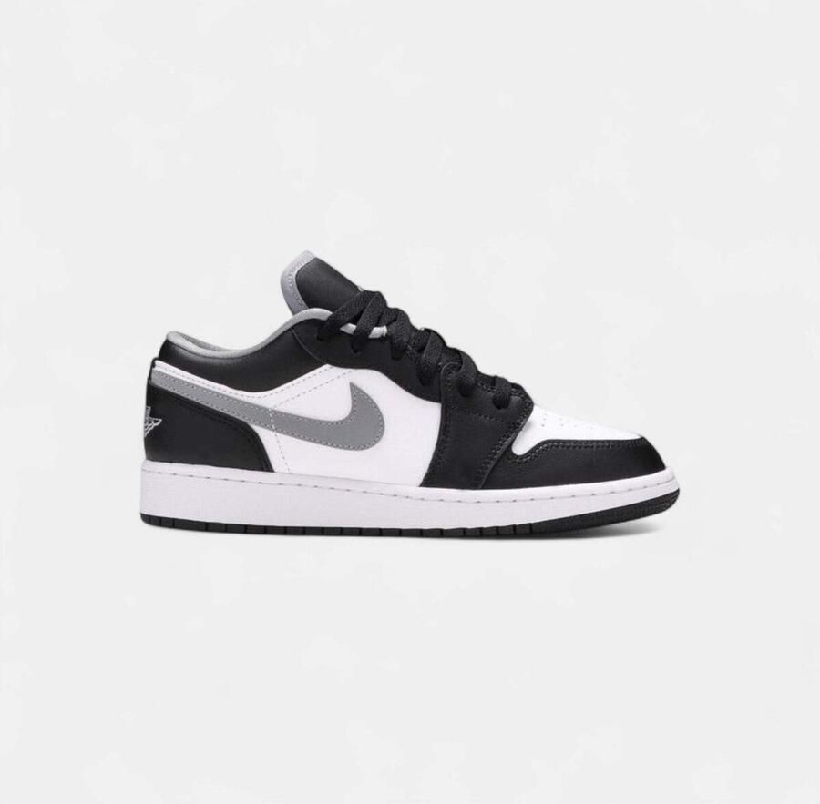 Nike Lage Sneakers Jordan 1 Low Black White Grey (GS)