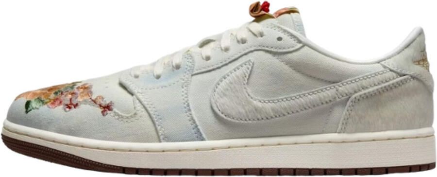 Nike Lage Sneakers 1 Retro Low OG Football Grey Sail Light Chocolate