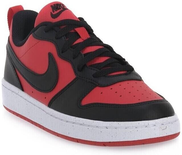 Nike court borough low recraft sneakers rood zwart kinderen