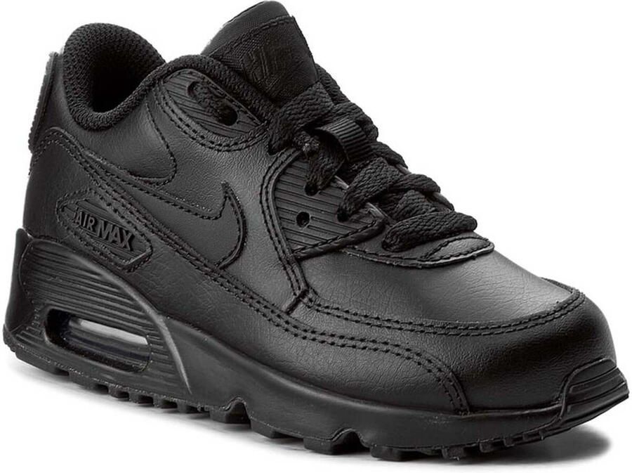 Nike Air Max 90 Leather voorschools Schoenen Black Leer Foot Locker