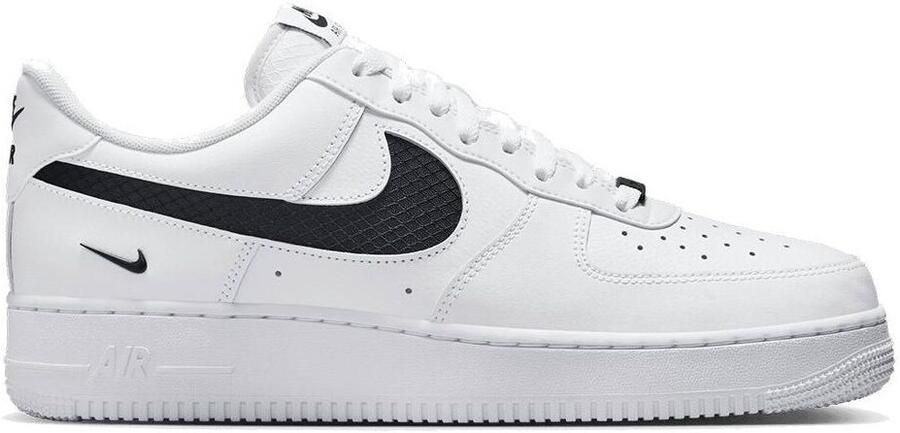 Nike Air Force 1 '07 LV8 Nylon Swoosh Sneakers Unisex Wit Zwart - Foto 3
