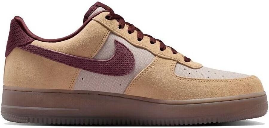 Nike Air Force 1 '07 Premium Linen Bordeaux Bruin Sneakers Heren