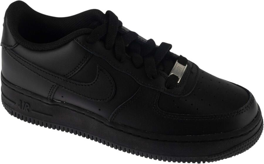 Nike Kids Air Force 1 Gs Low Black Black Black Shoes grade school 314192 009 - Foto 10