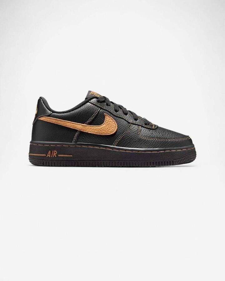 Nike Lage Sneakers Air Force 1 Low LV8 Black Desert Ochre (GS)