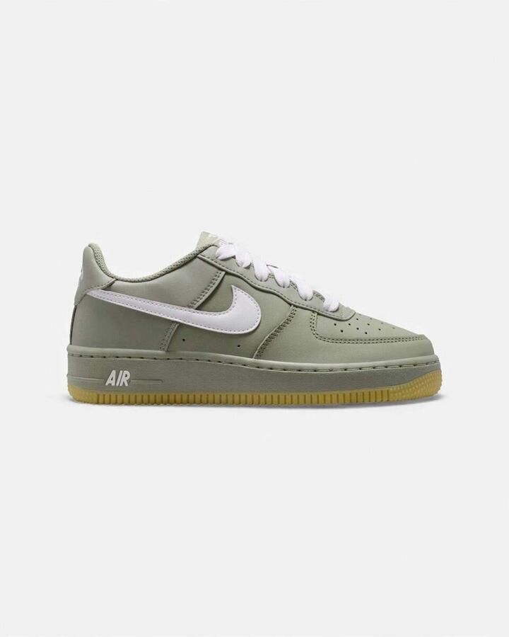 Nike Lage Sneakers Air Force 1 Low LV8 Light Army Gum White (GS)