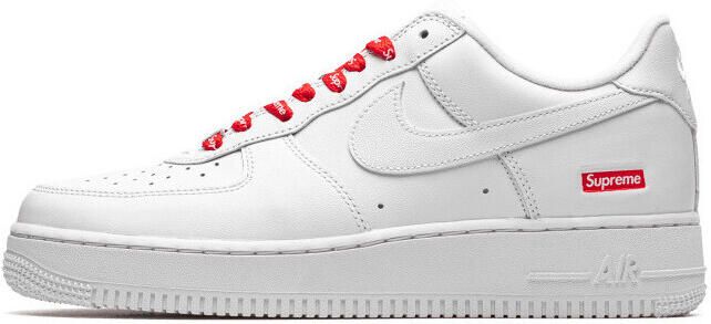 Nike Lage Sneakers Air Force 1 Low White Supreme - Foto 3
