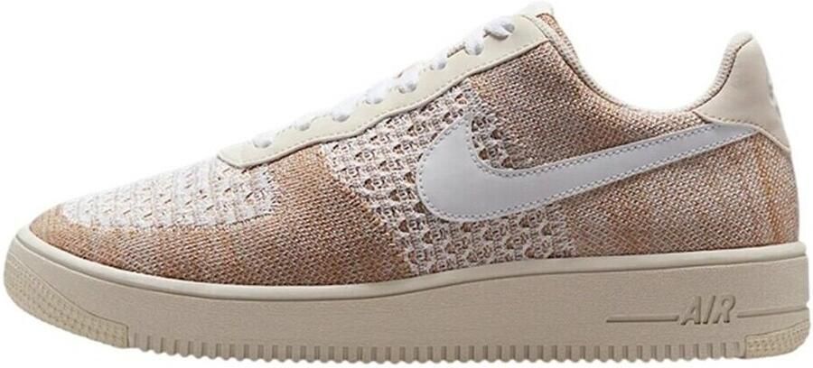Nike Air Force 1 Low Flyknit 2.0 Light Bone Khaki White Sneakers Unisex Doos Zonder Deksel - Foto 2