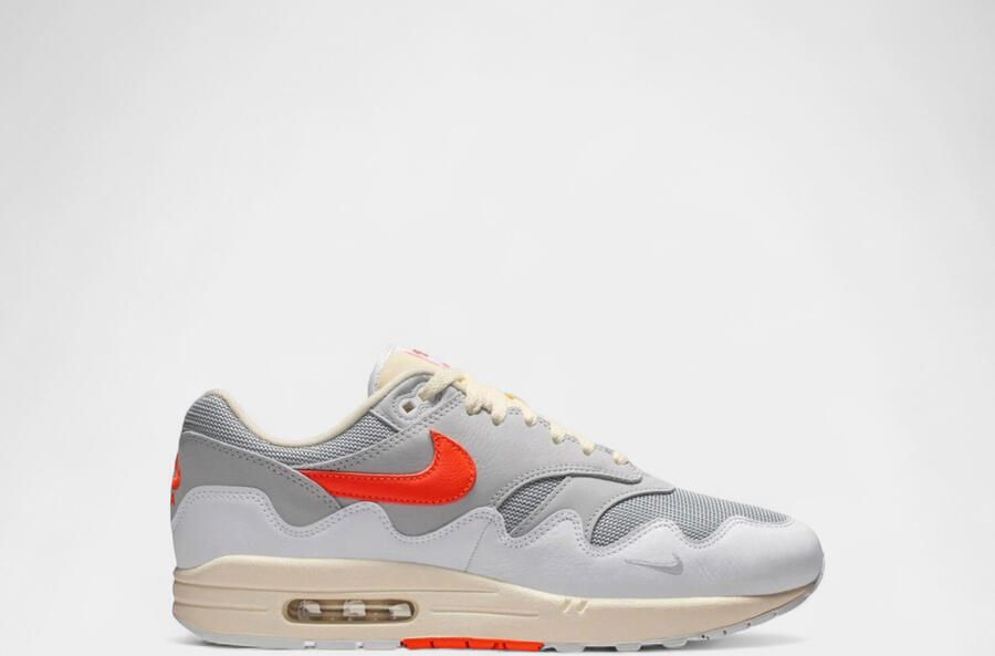 Nike Lage Sneakers Air Max 1 Patta Waves White Hyper Crimson (With Bracelet)