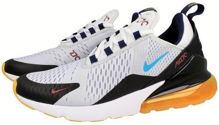 Nike Air Max 270 Herenschoen Pure Platinum Black Team Red Oracle Aqua Heren