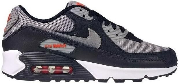 Nike Lage Sneakers Air Max 90 Black flat Pewter-picante Red