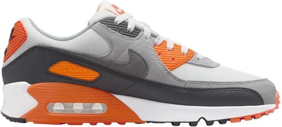 Nike Air Max 90 Summit White Safety Orange Dark Smoke Grey Smoke Grey- Summit White Safety Orange Dark Smoke Grey Smoke Grey - Foto 4