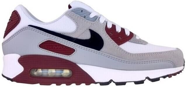 Nike Herenschoenen Air Max 90 White Dark Team Red Pure Platinum Black- Heren White Dark Team Red Pure Platinum Black