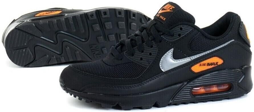 Nike Air Max 90 Heren Black Total Orange Reflect Silver - Foto 4