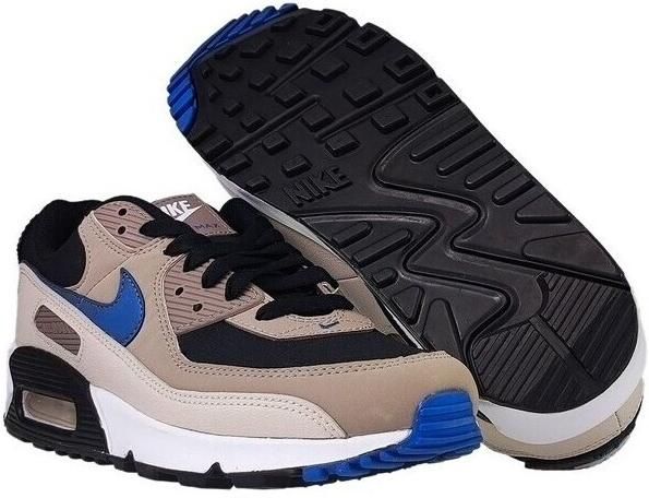 Nike Air Max 90 Herenschoen Black Taupe Haze Malt Blue Slate Heren