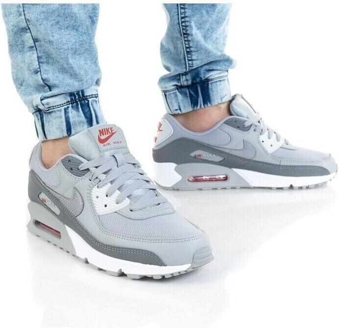 Nike Air Max 90 Heren Light Smoke Grey Smoke Grey Photon Dust Reflect Silver Heren