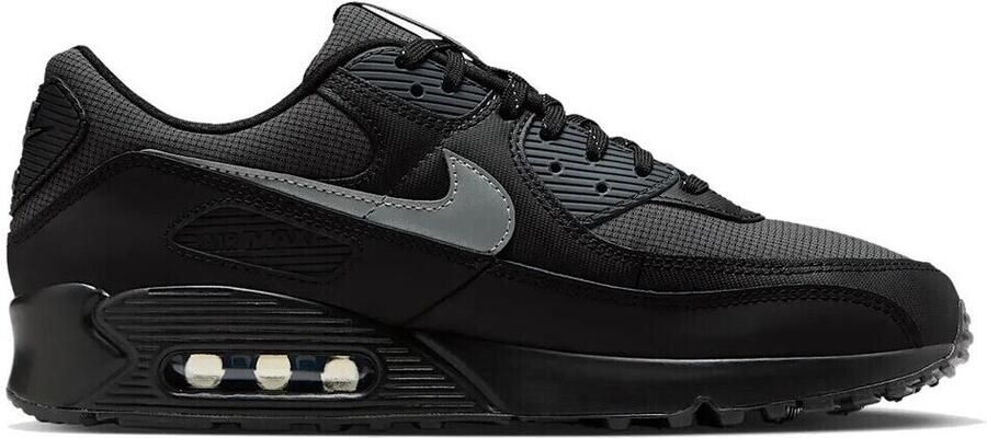 Nike Air Max 90 Black Anthracite Thunder Blue Reflect Silver Zwart Zilver Air Max Lifestyle Sneakers voor nen - Foto 5