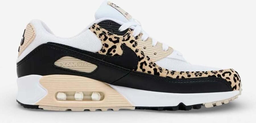 Nike Lage Sneakers Air Max 90 Leopard Sanddrift Black (Women's)