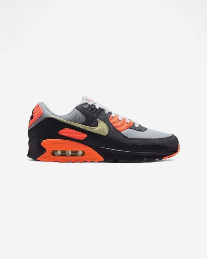 Nike Lage Sneakers Air Max 90 Light Smoke Grey Hyper Crimson Limelight