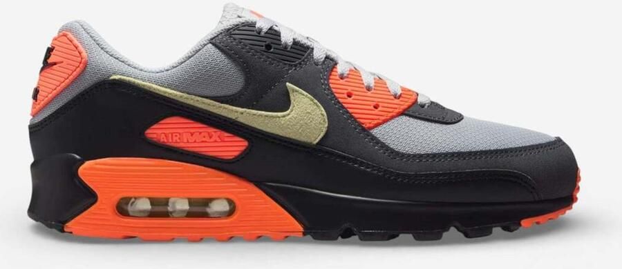 Nike Lage Sneakers Air Max 90 Light Smoke Grey Hyper Crimson Limelight