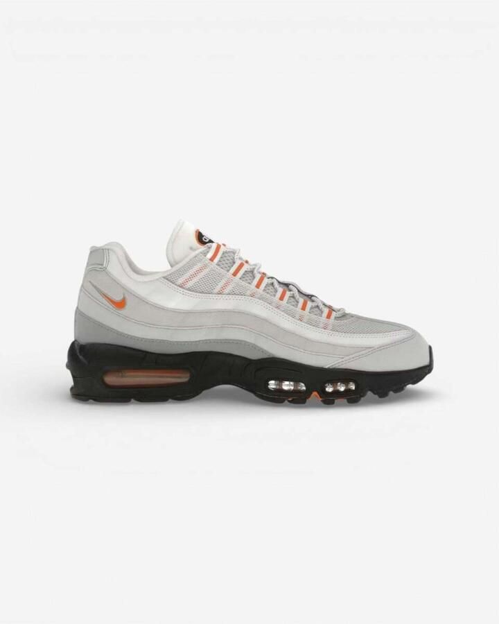 Nike Lage Sneakers Air Max 95 Wolf Grey Safety Orange Pure Platinum