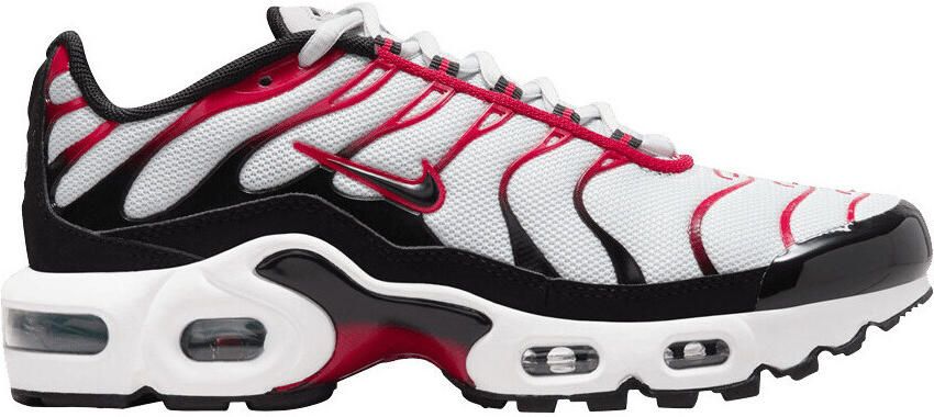 Nike Lage Sneakers Air Max Plus Pure Platinum Black White University Red (GS)