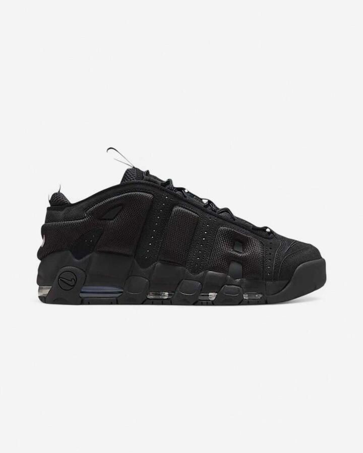 Nike Lage Sneakers Air More Uptempo Low 'Triple Black'