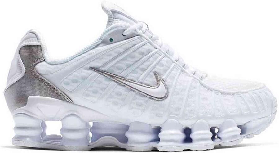 Nike Shox TL Heren Sneakers Sportschoenen Schoenen Wit Zilver AV3595