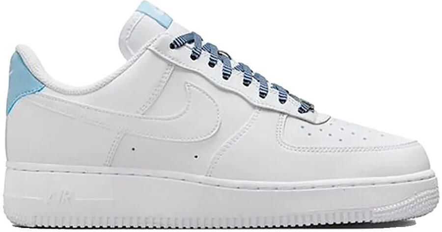 Nike Air Force 1 Low '07 White & Armory Blue Sneakers Dames Doos Zonder Deksel