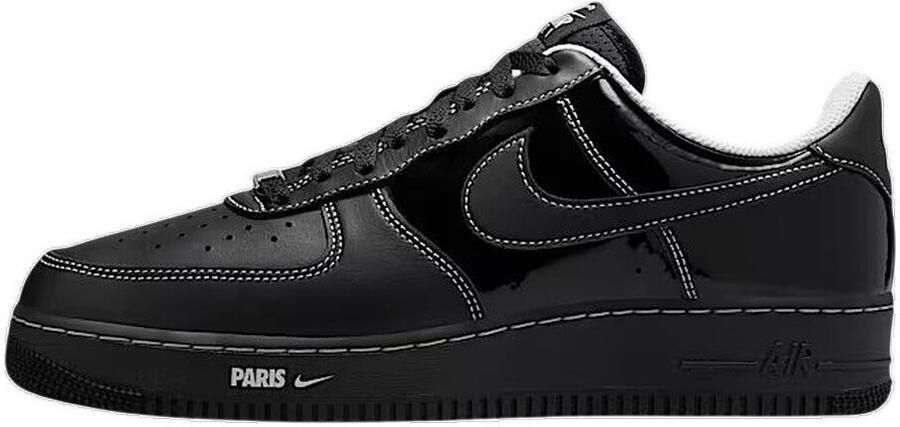 Nike Lage Sneakers Baskets Air Force 1 '07 cuir verni noir - Foto 2