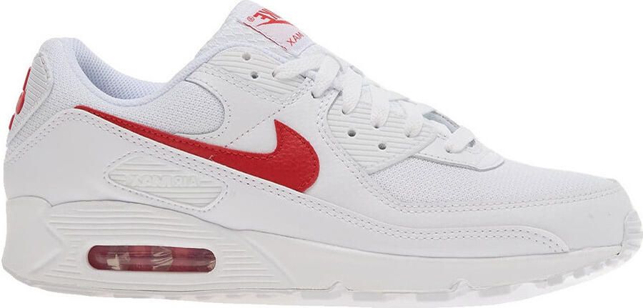 Nike Air Max 90 White University Red Wit Sneakers Unisex - Foto 3