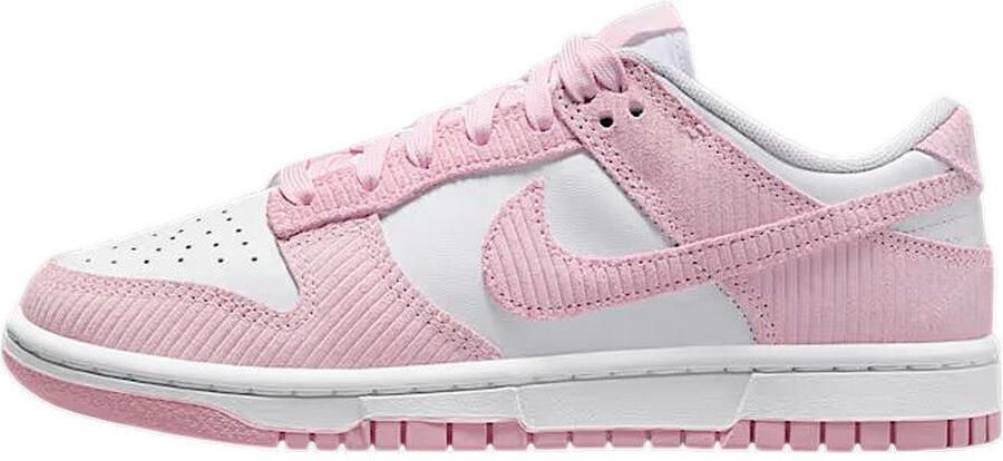Nike Lage Sneakers Baskets Dunk Low Rose pastel corduroy