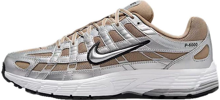 Nike Lage Sneakers Baskets P-6000 kaki argent