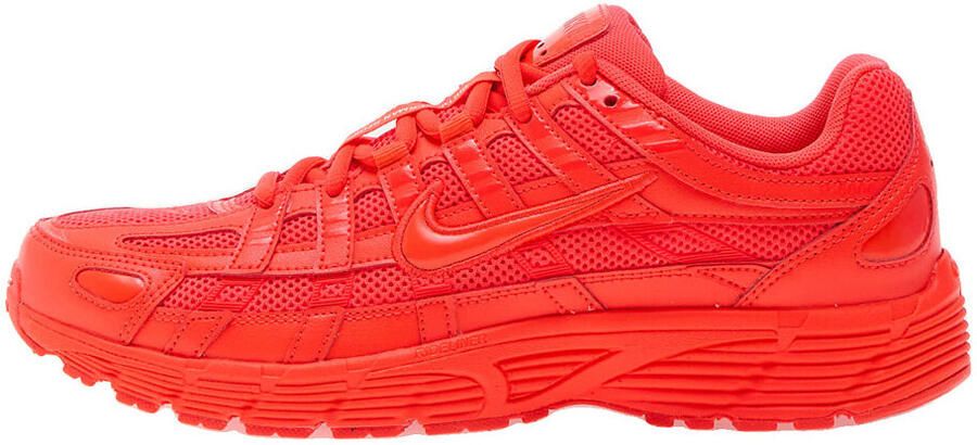 Nike Lage Sneakers Baskets p-6000 maille Bright Crimson White