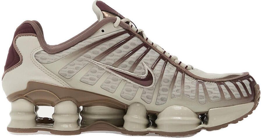 Nike Shox TL Sneakers Dames Light Bone Burgundy Crush Synthetisch & Mesh - Foto 4