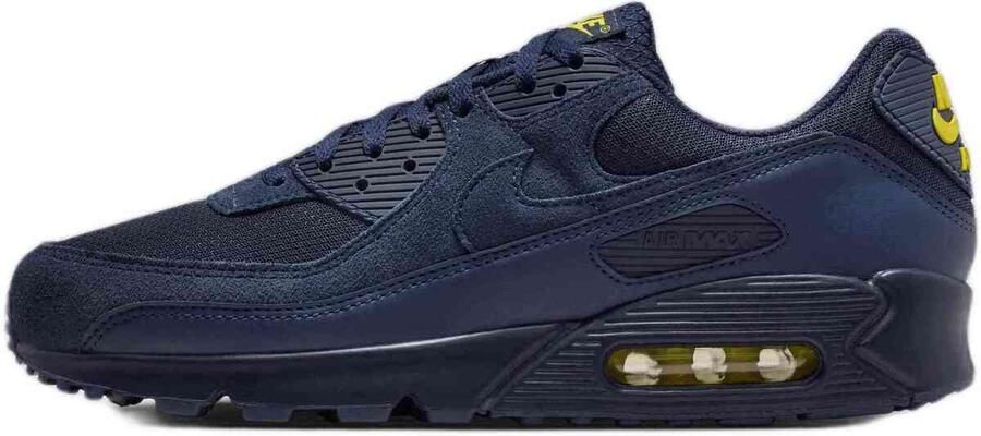 Nike Air Max 90 Sneakers Heren Blauw Mesh Synthetisch