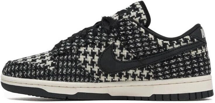 Nike Lage Sneakers Dunk Low Harris Tweed White Black Multi