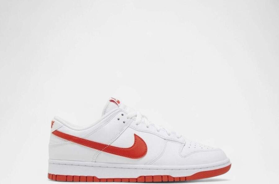 Nike Lage Sneakers Dunk Low Retro White Picante Red