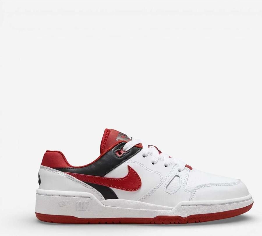Nike Lage Sneakers Full Force Low White Black Team Orange Mystic Red (GS)