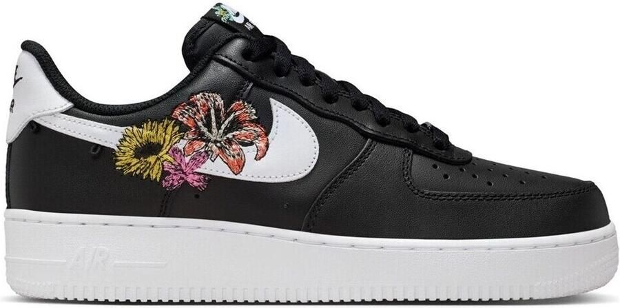 Nike Air Force 1 '07 Premium Limited Edition Zwart Wit Sneakers Dames Doos Zonder Deksel - Foto 2