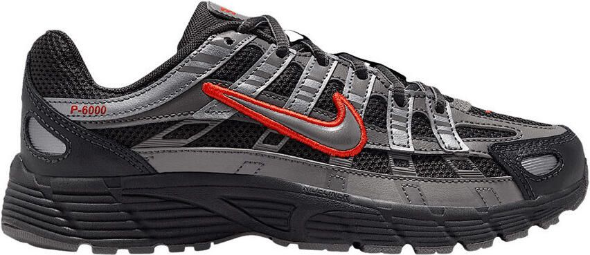 Nike Lage Sneakers P-6000 Anthracite Picante Red Metallic Cool Grey (GS)