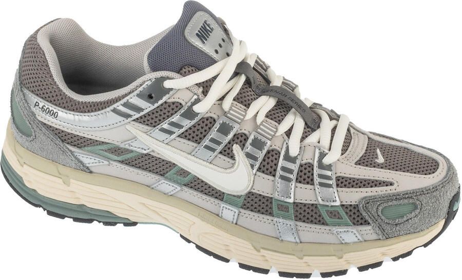 Nike P-6000 Heren Schoenen Grijs Maat: 40 Mesh Synthetisch Foot Locker