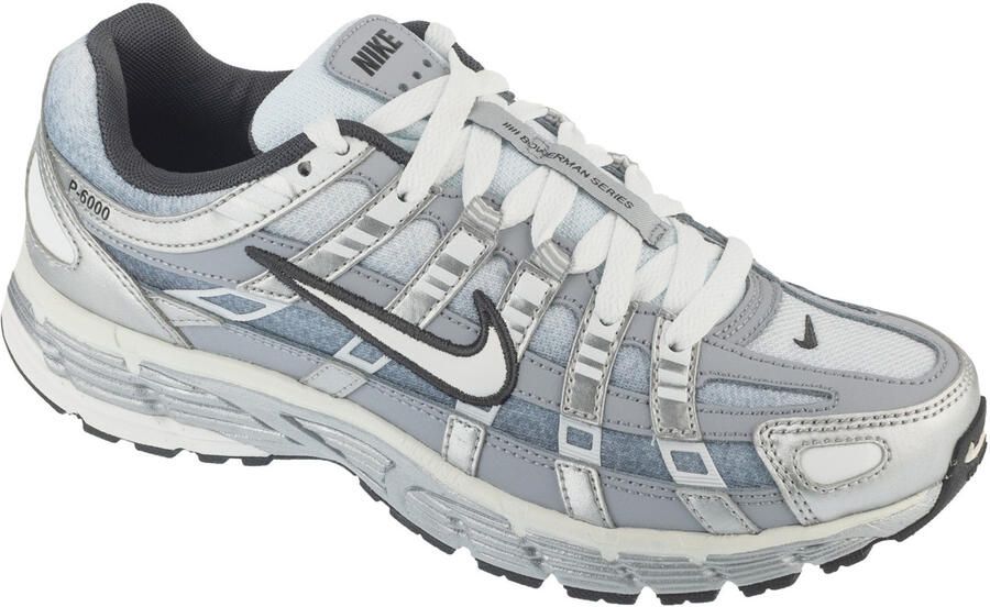 Nike P-6000 Heren Schoenen Zilver Maat: 44.5 Leer Foot Locker - Foto 2
