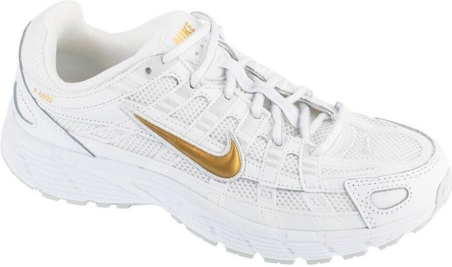 Nike Lage Sneakers Baskets P-6000 blanc platine pur or métallique