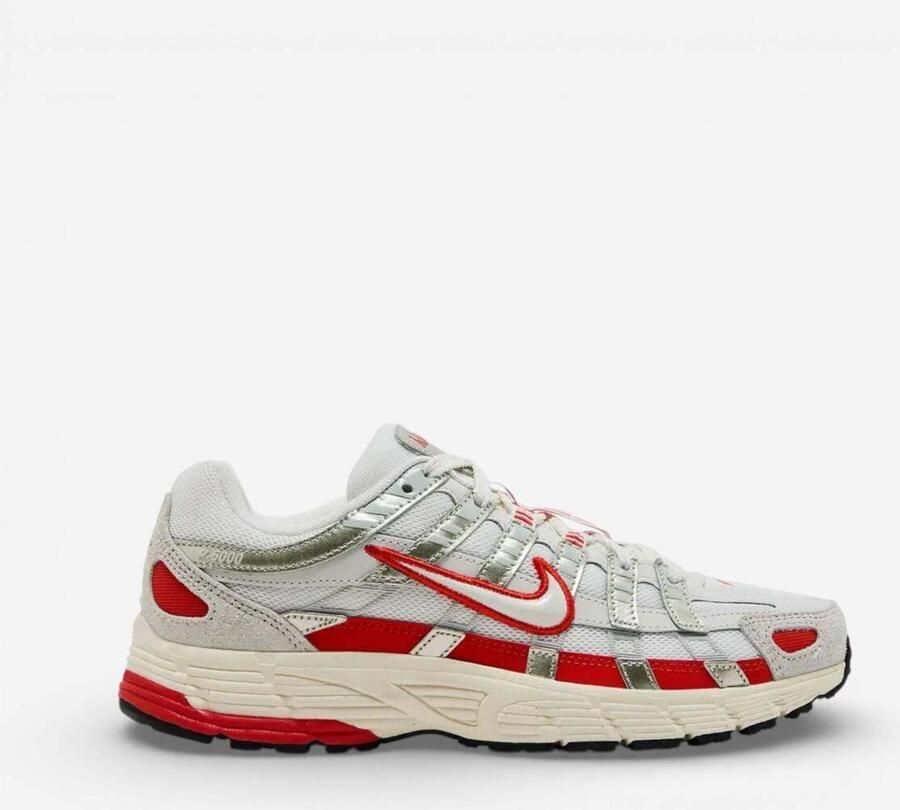 Nike Lage Sneakers P-6000 Sail Pale Ivory Light Bone Picante Red ( 's)