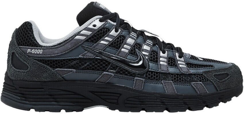 Nike Lage Sneakers P-6000 Suede Anthracite Metallic Silver