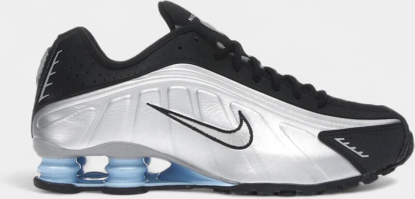 Nike Lage Sneakers Shox R4 Metallic Silver Black Psychic Blue