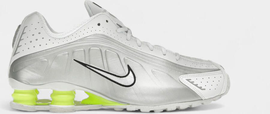 Nike Lage Sneakers Shox R4 White Metallic Silver Volt ( 's)