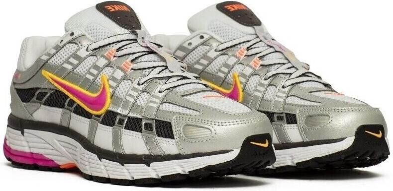 Nike Schoenen P-6000 White Metallic Platinum Hyper Crimson Laser Fuchsia- Heren White Metallic Platinum Hyper Crimson Laser Fuchsia - Foto 2