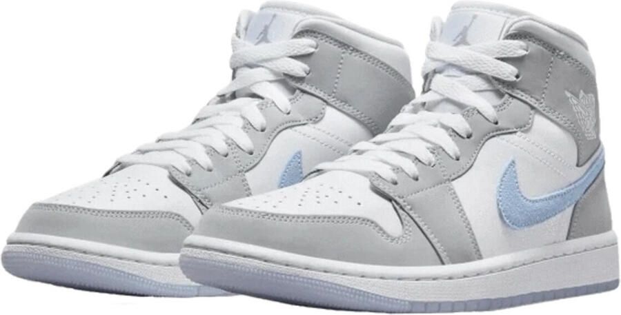 Jordan 1 Mid Schoenen White Leer Synthetisch Foot Locker - Foto 6