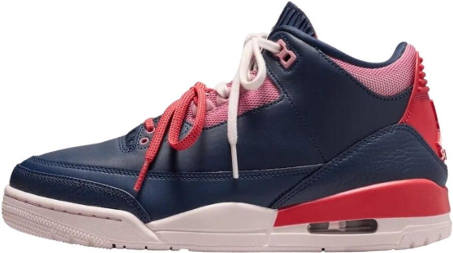 Jordan AJ3 Sneakers Dames Blauw Leer Synthetisch